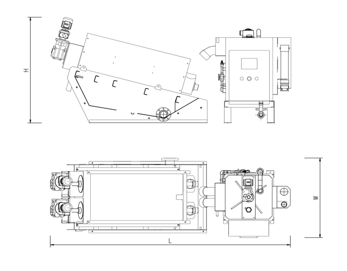 Auto Sludge Dewatering Screw Press Sludge Solid Liquid Separator